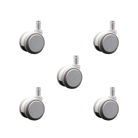 Service Caster 2 Inch MRI Safe Casters, 7/16 Grip Ring Stem, Set of 5, 5PK SCC-GR02S50-TPR-GRY-71678-MRI-5
